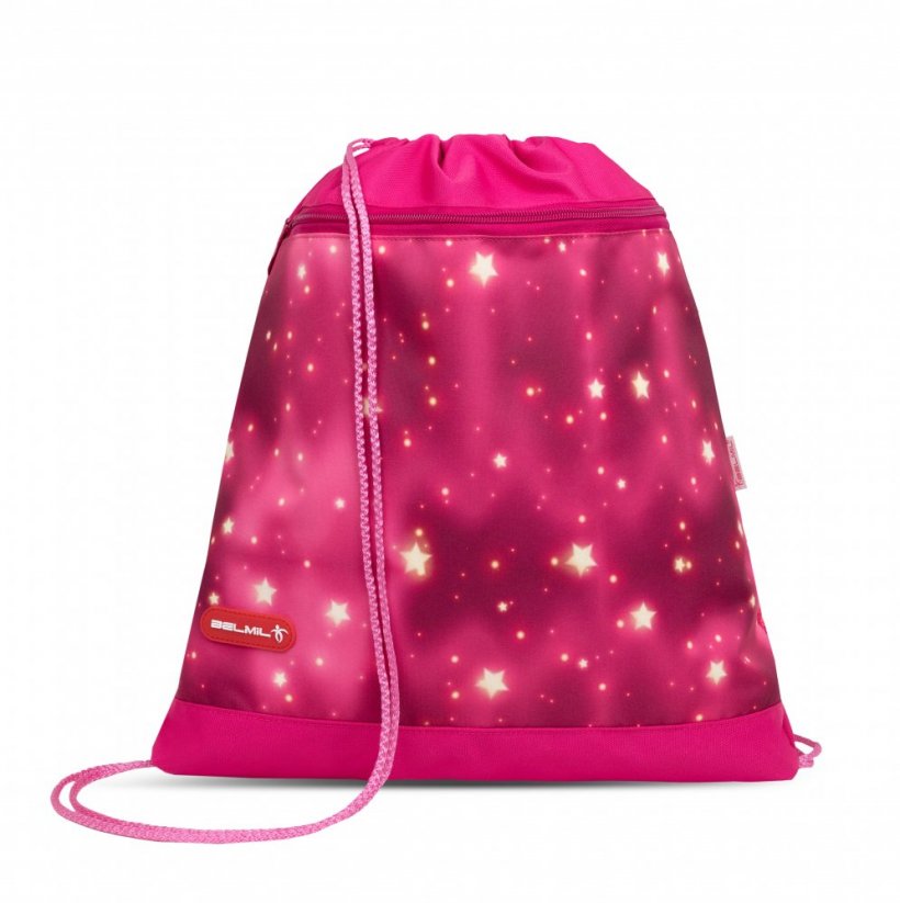 Školská taška Belmil 405-78 Classy Plus Pink Star (set s peračníkom a vreckom)