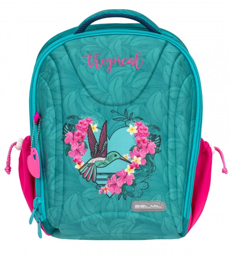 Školská taška Belmil 338-82 Sturdy Tropical Hummingbird (set s peračníkom)