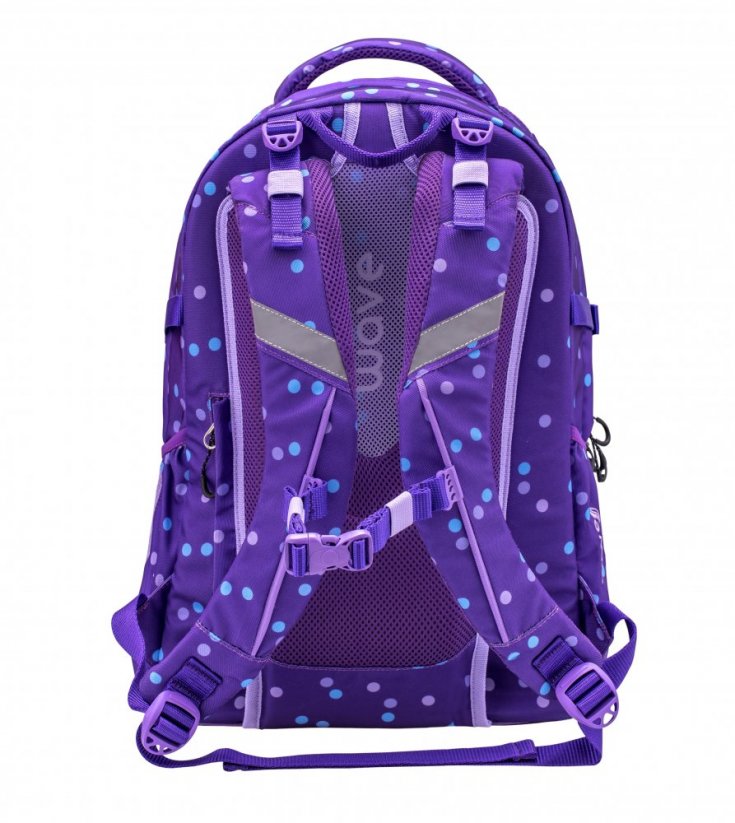 Plecak szkolny Belmil Wave 338-72 Infinity Purple Dots