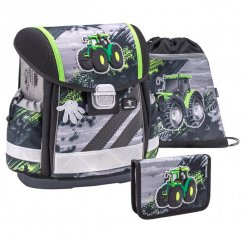 School bag Belmil 403-13 Classy Green Tractor (set with pencil case and gym bag)