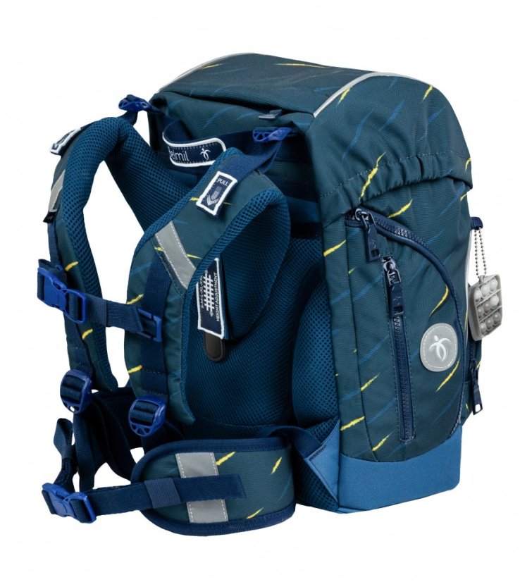 Školní batoh Belmil Premium 405-73/P Comfy Plus Orion blue (set s penálem, pouzdrem, sáčkem a 4 nálepky)