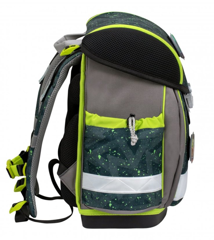 Školní aktovka Belmil 403-13 Classy Green Splash (set s penálem a sáčkem) + DÁREK