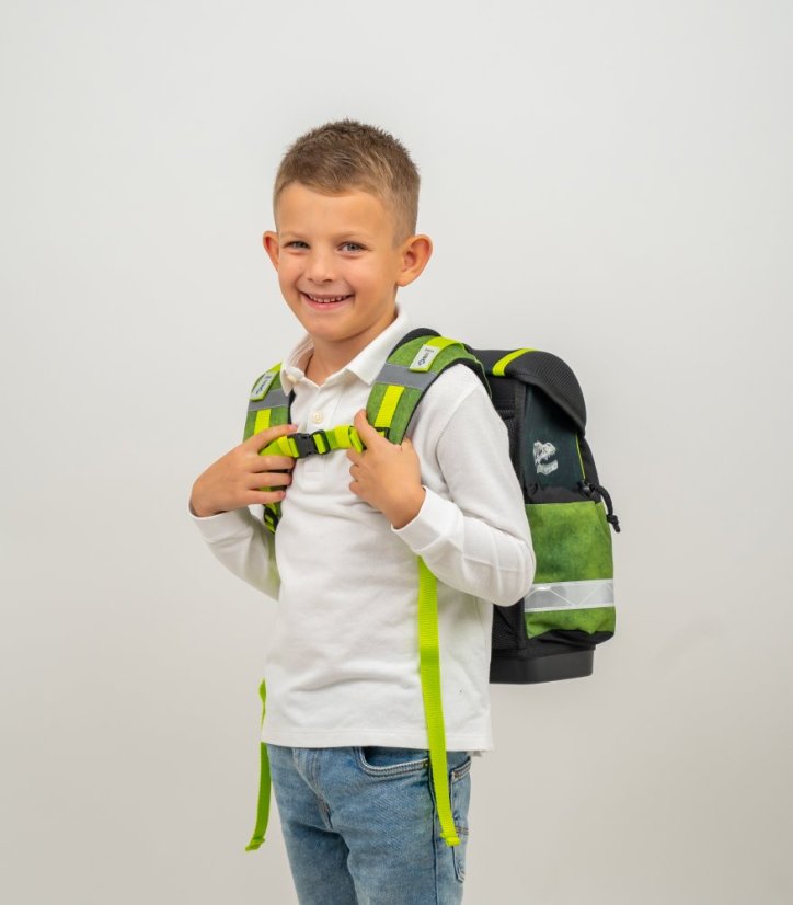 Školní aktovka Belmil 403-13 Classy Dinosaur World 2 (set s penálem a sáčkem) + DÁREK
