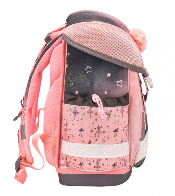 Školská taška Belmil 403-13 Classy Ballerina Black Pink (set s peračníkom a vreckom) + DARČEK