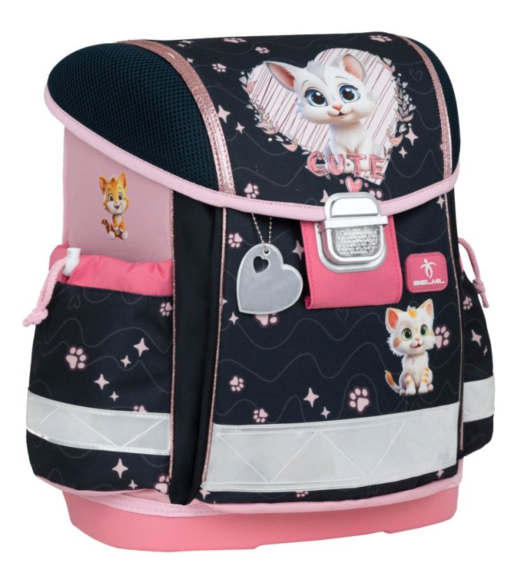 Školská taška Belmil 403-13 Classy Cute Kitten (set s peračníkom a vreckom) + DARČEK