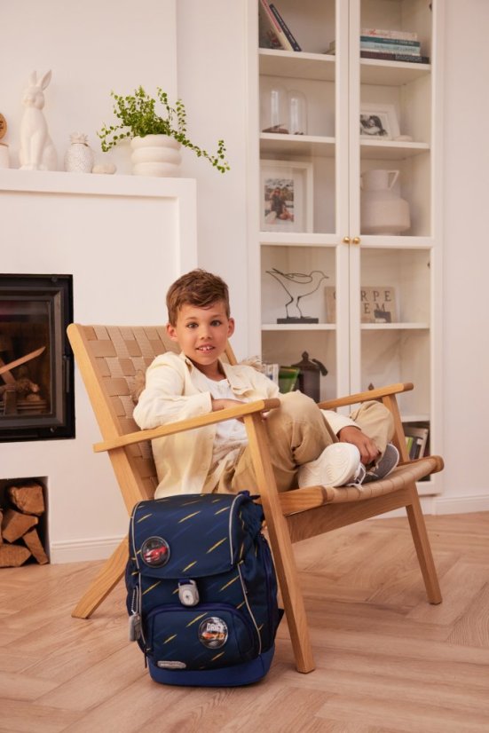 Školní batoh Belmil Premium 405-73/P Comfy Plus Orion blue (set s penálem, pouzdrem, sáčkem a 4 nálepky)