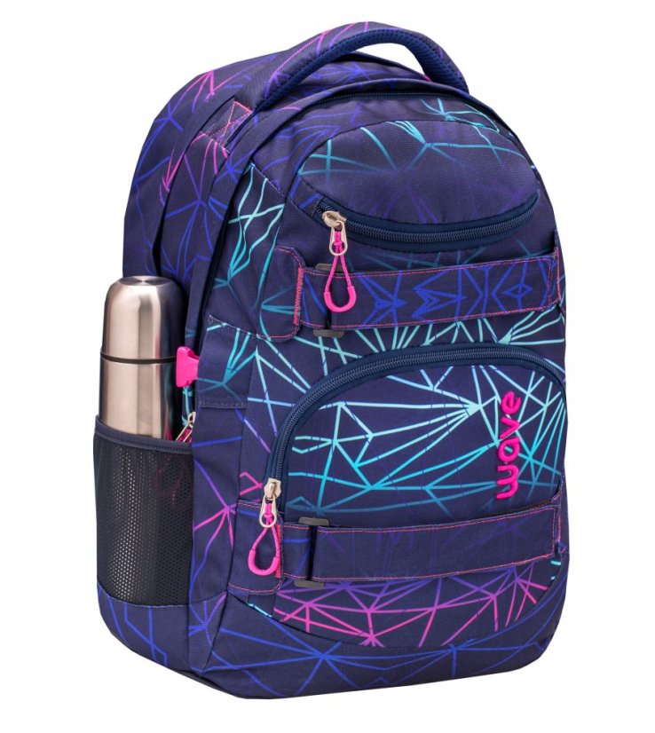 338 Infinity Plecak szkolny Belmil Wave 338-72 Infinity Stripes Purple :: Belmil