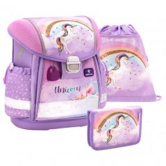 School bag Belmil 403-13 Classy Rainbow Unicorn 2 (set with pencil case and gym bag)