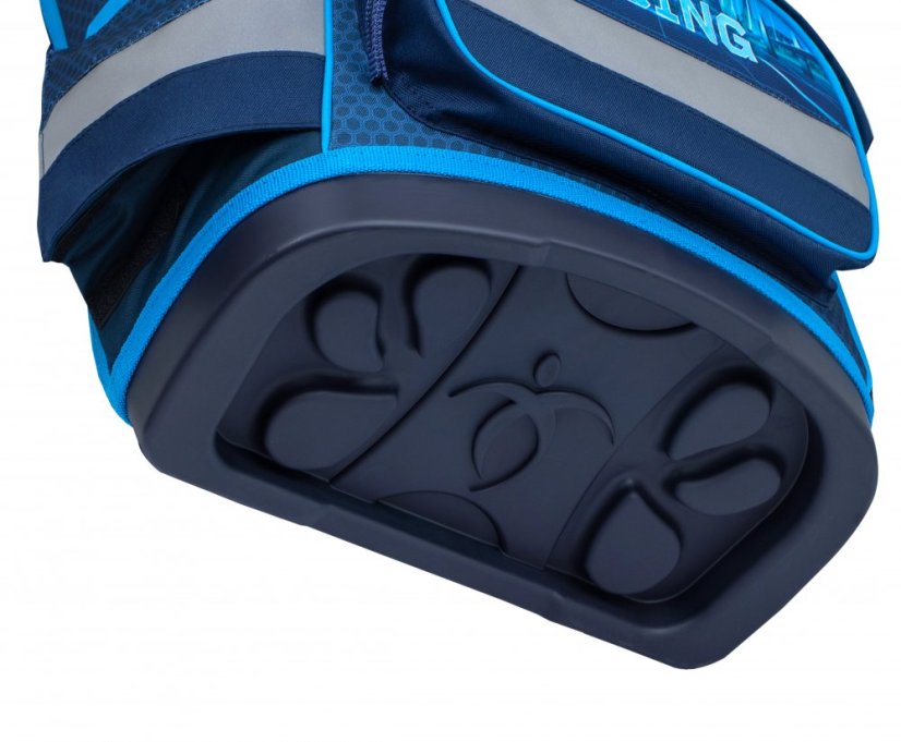 Školní aktovka Belmil 405-41 Compact Racing Blue Neon (set s penálem a sáčkem) + DÁREK