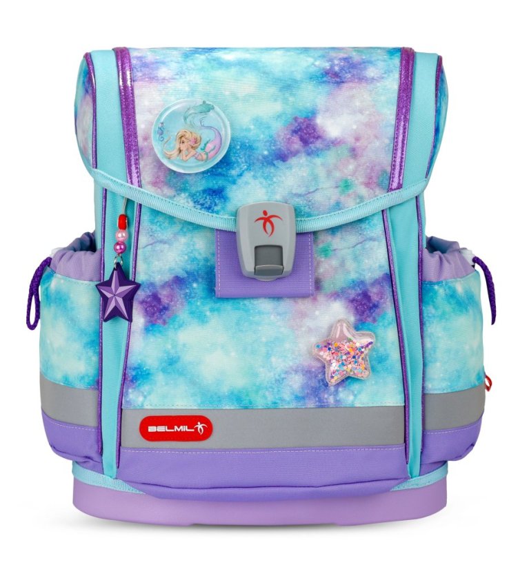 Školní aktovka Belmil 405-78 Classy Plus Mermaids (set s penálem a sáčkem) + DÁREK
