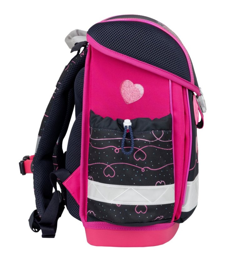 Školská taška Belmil 403-13 Classy Dark Pinky (set s peračníkom a vreckom) + DARČEK