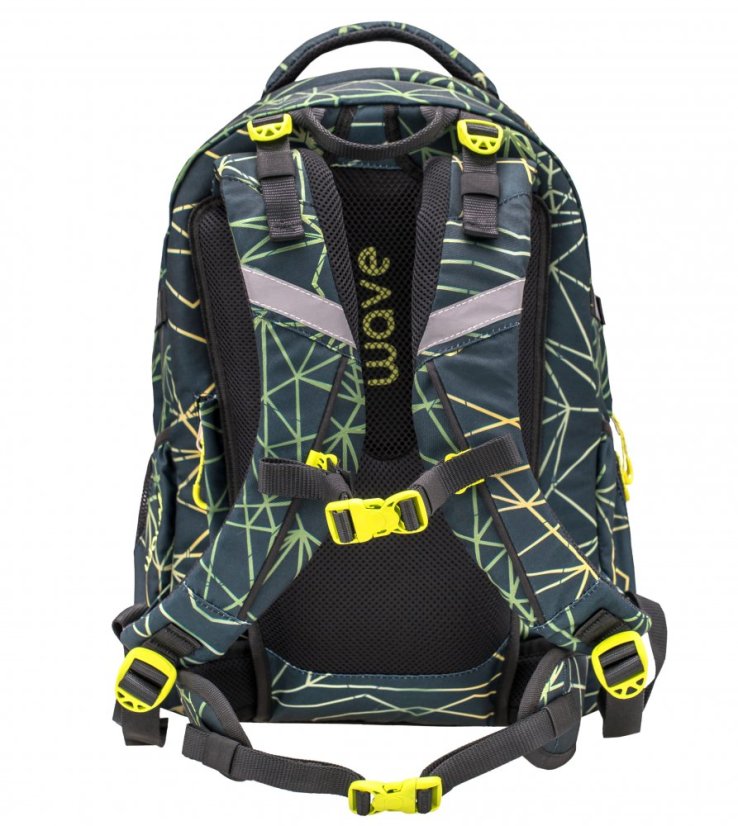 Školní batoh Belmil Wave 338-72 Infinity Stripes Green