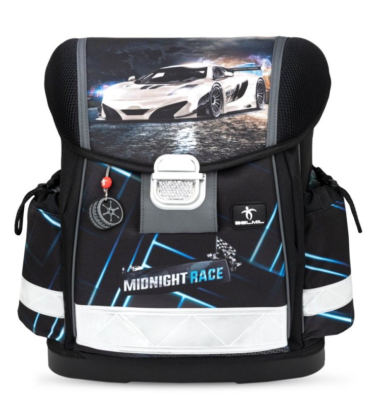 Školní aktovka Belmil 403-13 Classy Midnight Turbo (set s penálem a sáčkem) + DÁREK