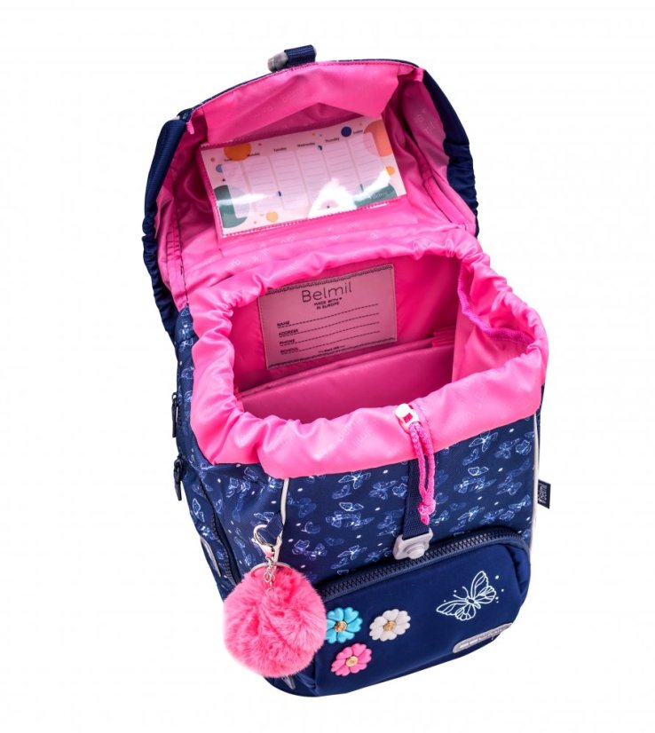 Plecak szkolny Belmil Premium 405-73/P Comfy Plus Sapphire (zestaw z 2 piórnikami i workiem)