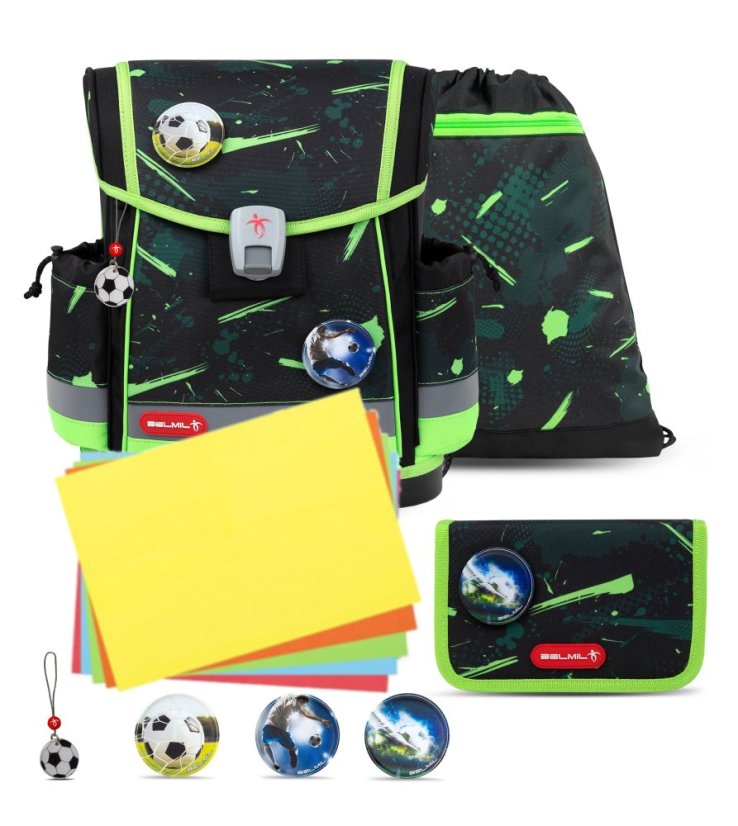Školní aktovka Belmil 405-78 Classy Plus Neon Sport (set s penálem a sáčkem) + DÁREK