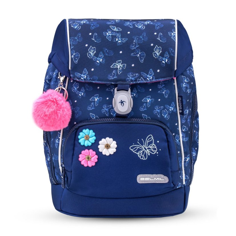 Plecak szkolny Belmil Premium 405-73/P Comfy Plus Sapphire (zestaw z 2 piórnikami i workiem)