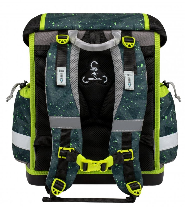 Školní aktovka Belmil 403-13 Classy Green Splash (set s penálem a sáčkem) + DÁREK