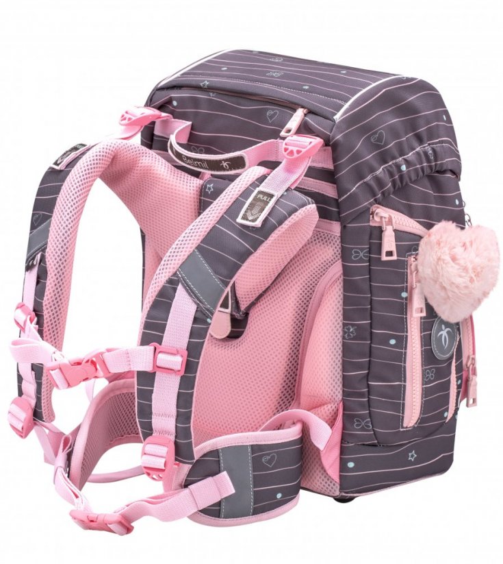 Školní batoh Belmil Premium 405-73/P Comfy Plus Mint (set s penálem, pouzdrem, sáčkem a 6 nálepek)