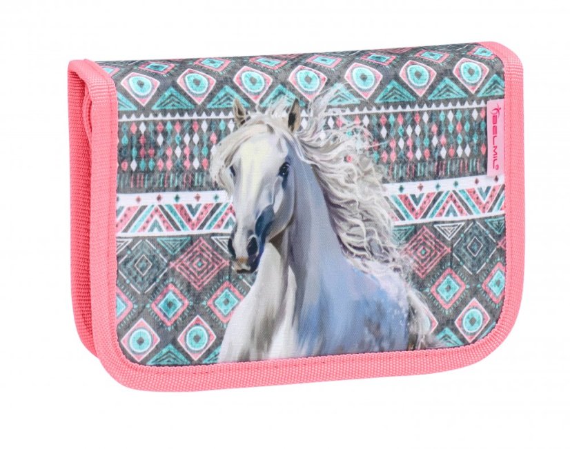 Školní aktovka Belmil 403-13 Classy Horse Aruba Blue (set s penálem a sáčkem) + DÁREK