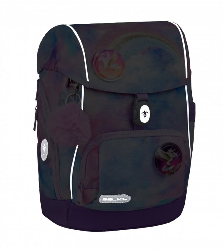 Iskolai hátizsák Belmil Premium 405-73/P Comfy Plus Moonlight  (szett táska, 2 tolltartó, tornazsák és 6 db. matricaszett)