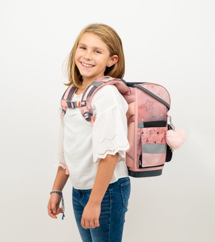 School bag Belmil 405-41 Compact Ballerina Black Pink (set with pencil case and gym bag) + GIFT