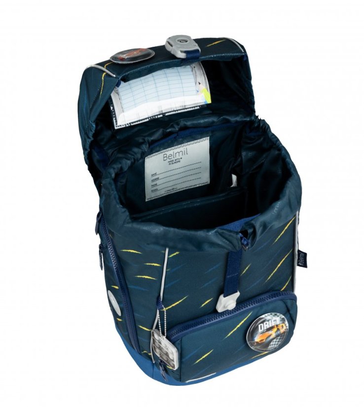 Školní batoh Belmil Premium 405-73/P Comfy Plus Orion blue (set s penálem, pouzdrem, sáčkem a 4 nálepky)