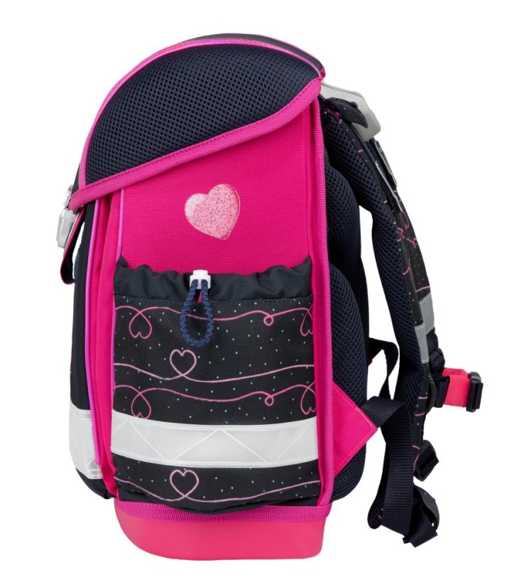 Školská taška Belmil 403-13 Classy Dark Pinky (set s peračníkom a vreckom) + DARČEK