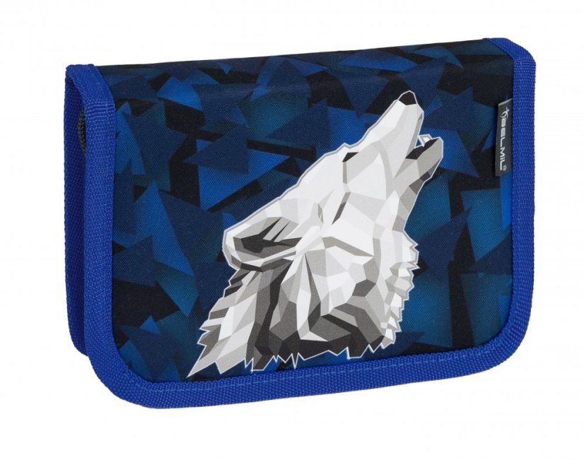 School bag Belmil 403-13 Classy Wolf Mosaic Grey (set with pencil case and gym bag) + GIFT