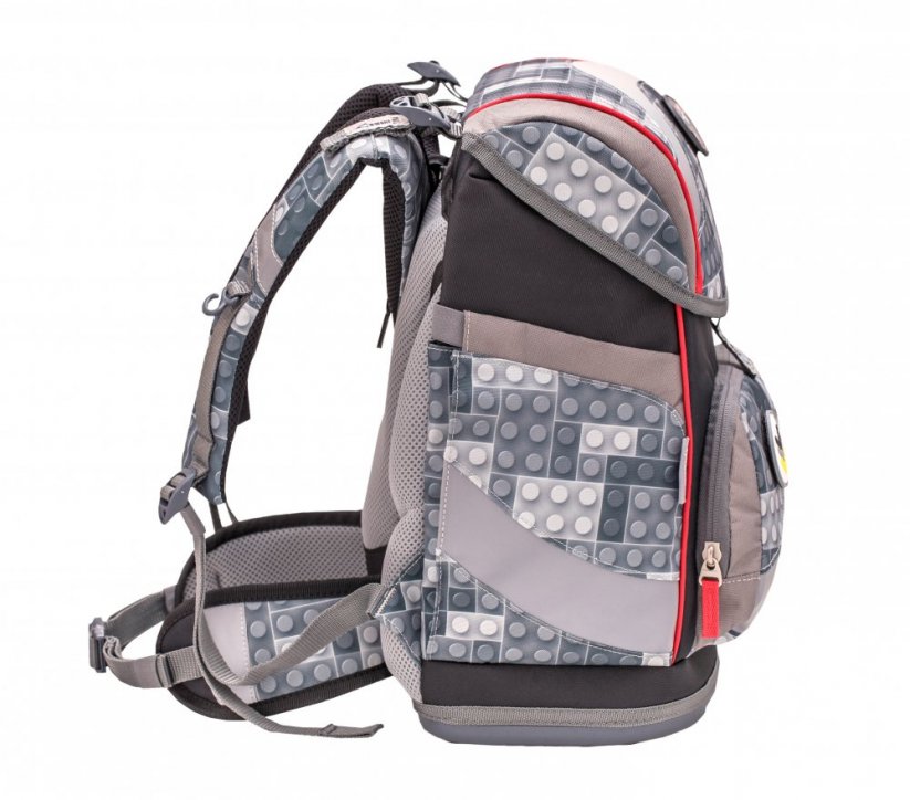 School backpack Belmil 405-51 Smarty Bricks Grey 2 (set with pencil case and gym bag)
