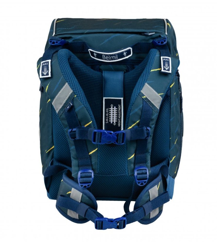 Školní batoh Belmil Premium 405-73/P Comfy Plus Orion blue (set s penálem, pouzdrem, sáčkem a 4 nálepky)