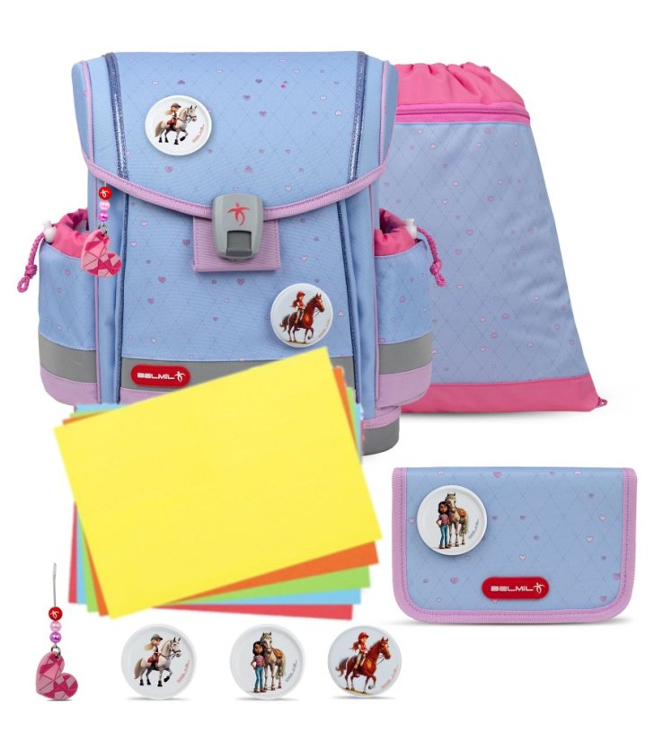 Školní aktovka Belmil 405-78 Classy Plus Lavander (set s penálem a sáčkem) + DÁREK