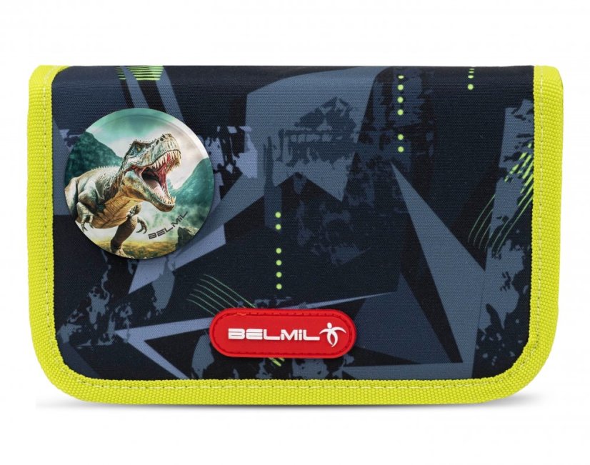 Školní aktovka Belmil 405-78 Classy Plus T-Rex Lime (set s penálem a sáčkem) + DÁREK