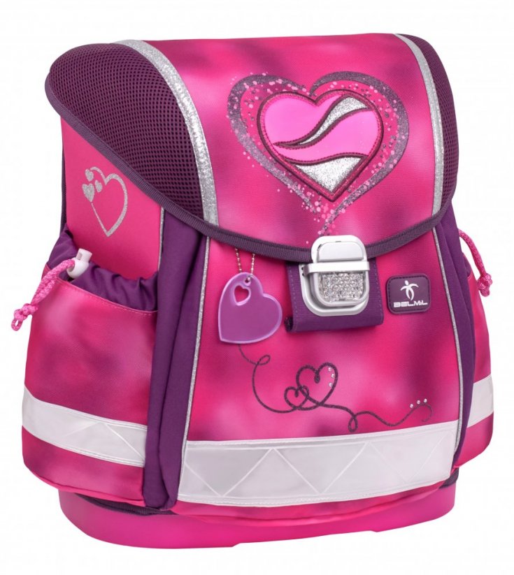 School bag Belmil 403-13 Classy Shiny Pink (set with pencil case and gym bag)