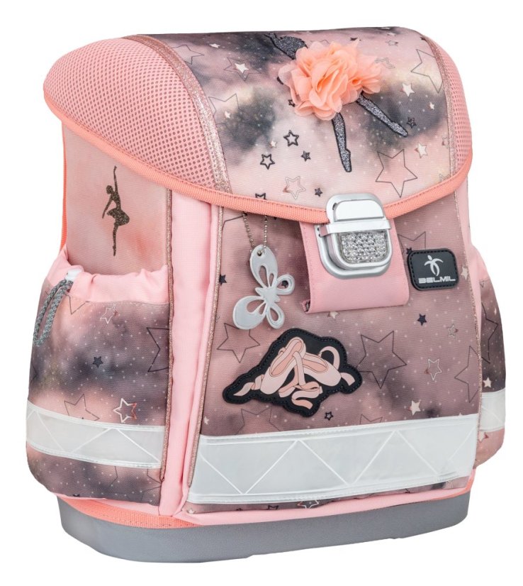 Školní aktovka Belmil 403-13 Classy Rose Ballet (set s penálem a sáčkem) + DÁREK