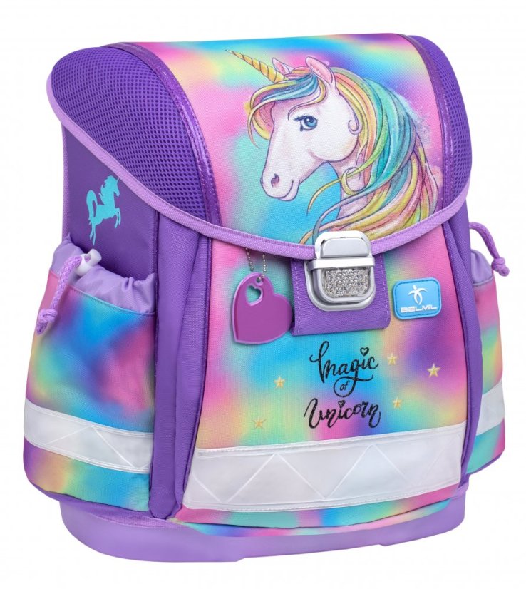 Tornister szkolny Belmil 403-13 Classy Rainbow Color (zestaw z piórnikiem i workiem) + PREZENT