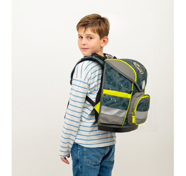 Školní aktovka Belmil 405-41 Compact T-rex Roar (set s penálem a sáčkem) + DÁREK