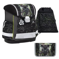 School bag Belmil 403-13 Classy Black Panther (set with pencil case and gym bag) + GIFT