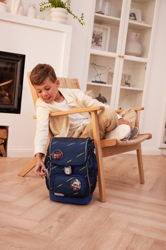 Školní batoh Belmil Premium 405-73/P Comfy Plus Orion blue (set s penálem, pouzdrem, sáčkem a 4 nálepky)