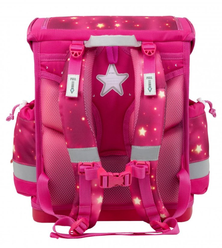 School bag Belmil 405-78 Classy Plus Pink Star (set with pencil case and gym bag) + GIFT