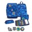 School backpack Belmil Premium 405-73/P Comfy Plus Glacier Blue (set with 2 pencil cases, gym bag and 4 patches)