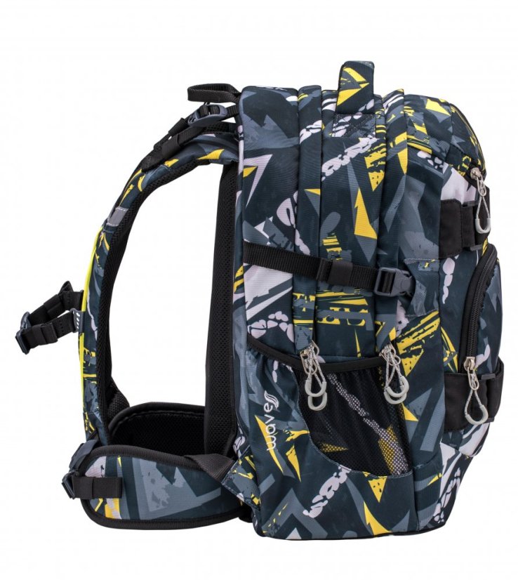 Školský batoh Belmil Wave 338-72 Infinity Yellow Graffiti