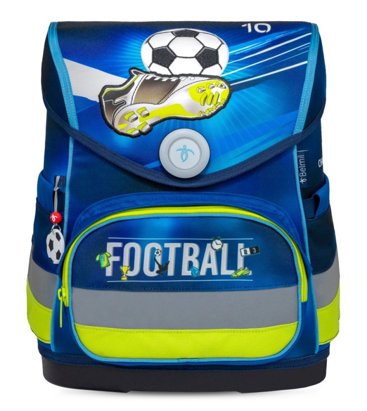 Školní aktovka Belmil 405-41 Compact Kick the Ball (set s penálem a sáčkem) + DÁREK