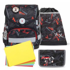Školní aktovka Belmil 405-41 Compact Ninja (set s penálem a sáčkem) + DÁREK