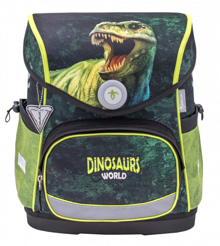 Školská taška Belmil 405-41 Compact Dinosaur World 2 (set s peračníkom a vreckom)