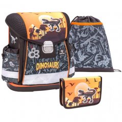 Školská taška Belmil 403-13 Classy Dino (set s peračníkom a vreckom)