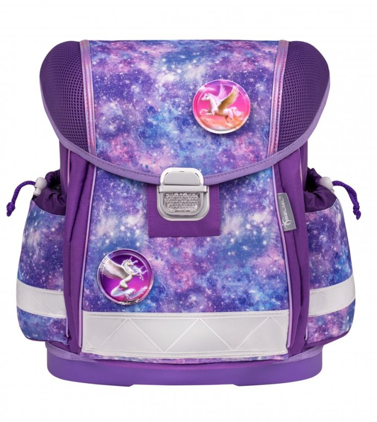 School bag Belmil 403-13 Classy Violet Universe (set with pencil case and gym bag) + GIFT
