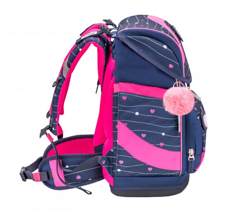 Iskolai hátizsák Belmil 405-51 Smarty Simple Heart 2 (szett táska, tolltartó, tornazsák)
