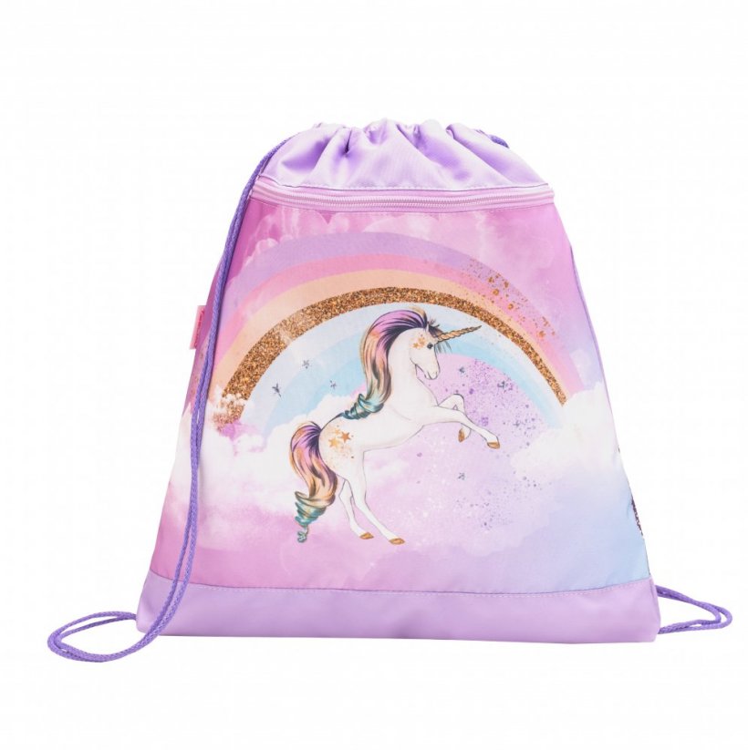 Školská taška Belmil 405-33 Mini-Fit Rainbow Unicorn (set s peračníkom a vreckom)