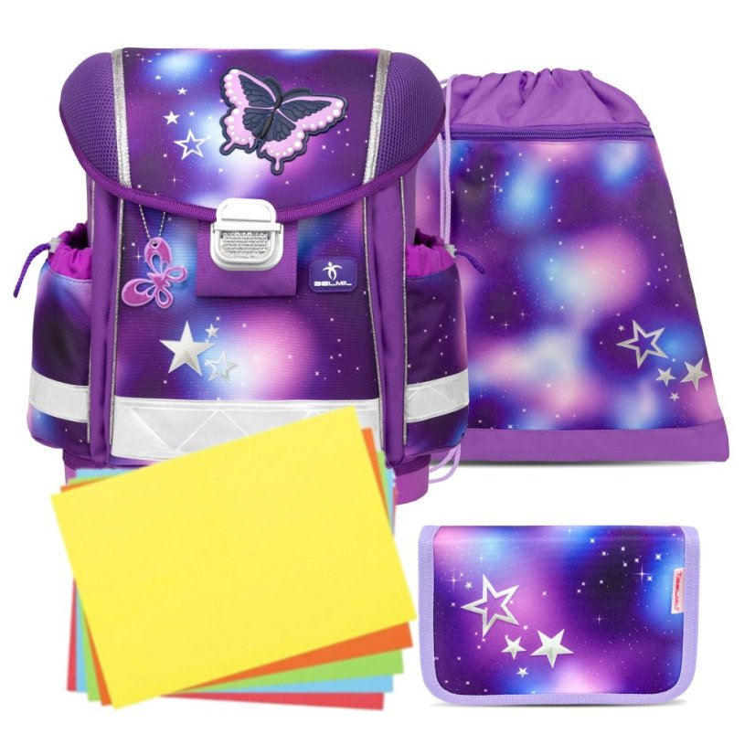 Školní aktovka Belmil 403-13 Classy Shining Fairy (set s penálem a sáčkem) + DÁREK