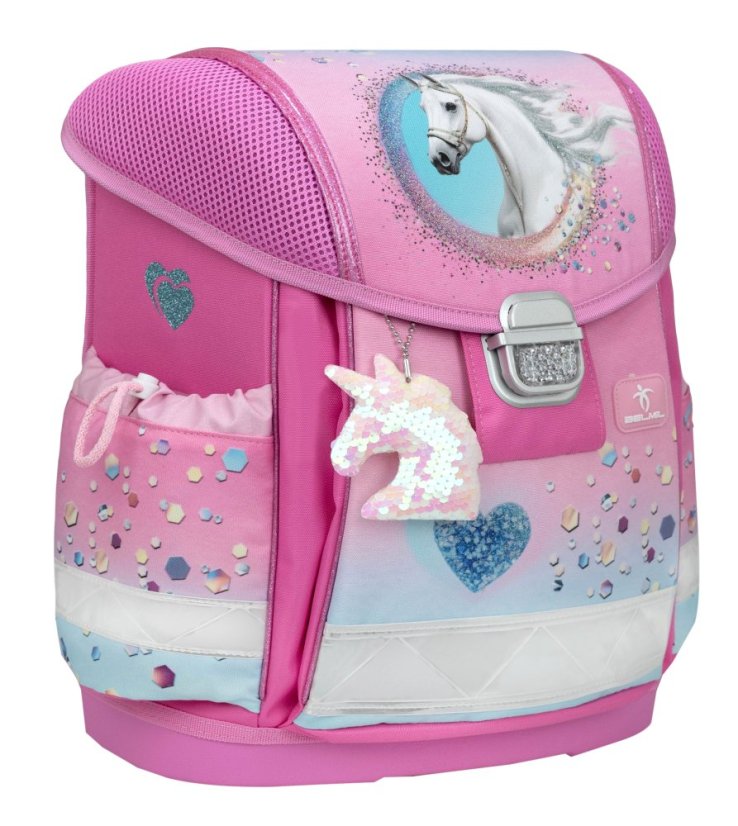 Školní aktovka Belmil 403-13 Classy Dream Hooves Pinky (set s penálem a sáčkem) + DÁREK